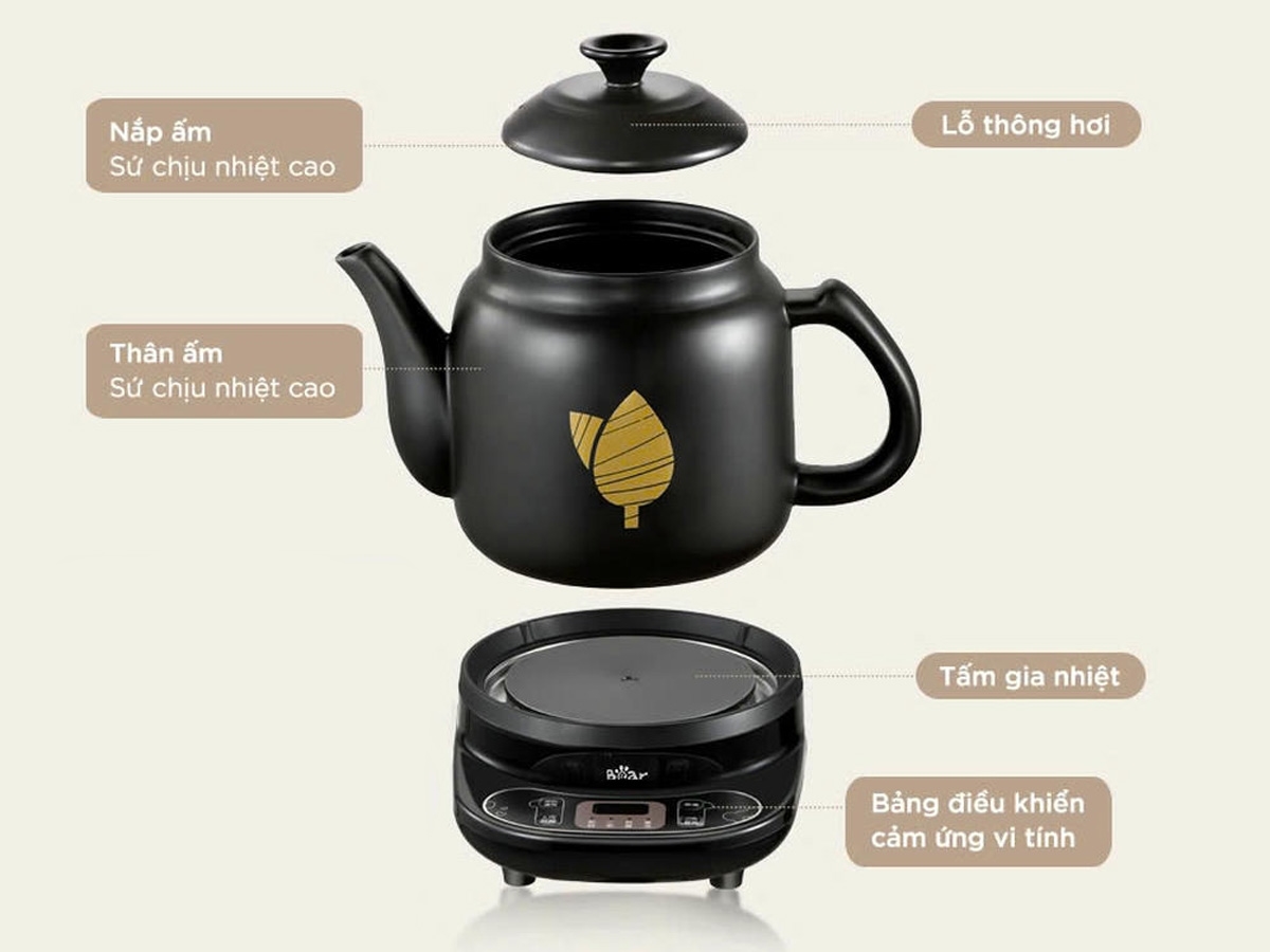 Chất liệu gốm sứ cao cấp – An toàn và bền bỉ Bear HTM-4H40X