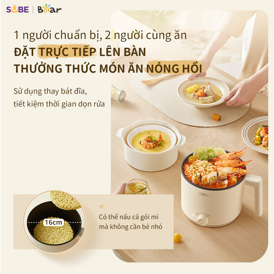 Nồi điện Bear 1.2L MC-4H16H