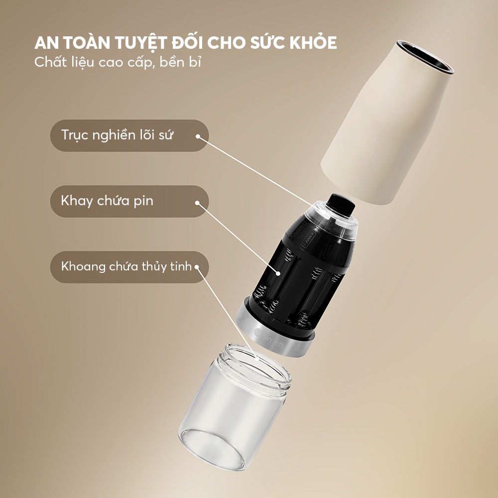 Lọ xay tiêu chạy pin Elmich