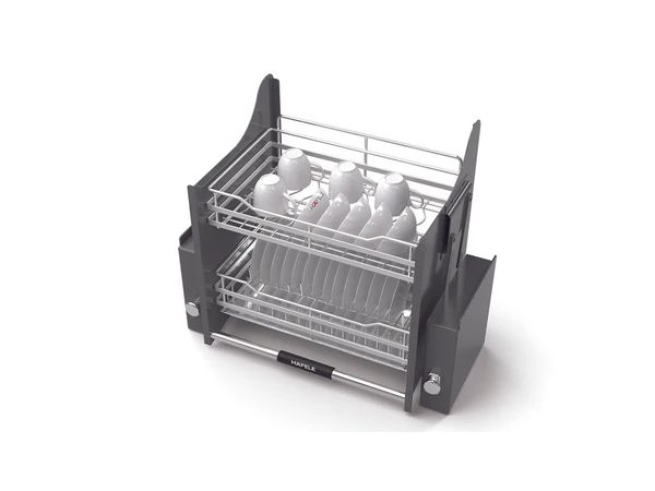 Rổ chén đĩa nâng hạ Hafele Lento tròn 800mm SUS304 (504.76.012)