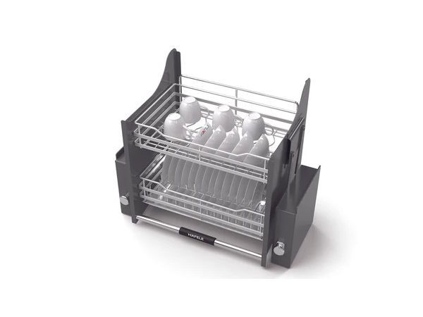 Rổ chén đĩa nâng hạ Hafele Lento tròn 900mm SUS304 (504.76.013)