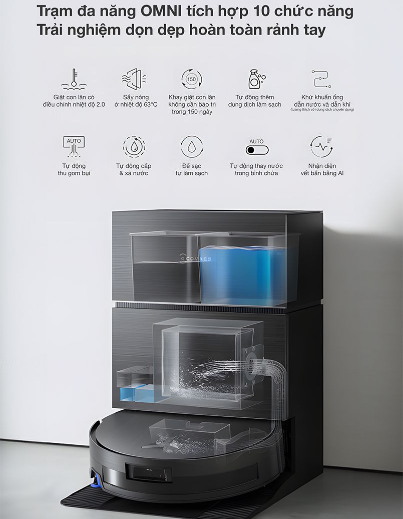 Robot hút bụi lau nhà thông minh Ecovacs 