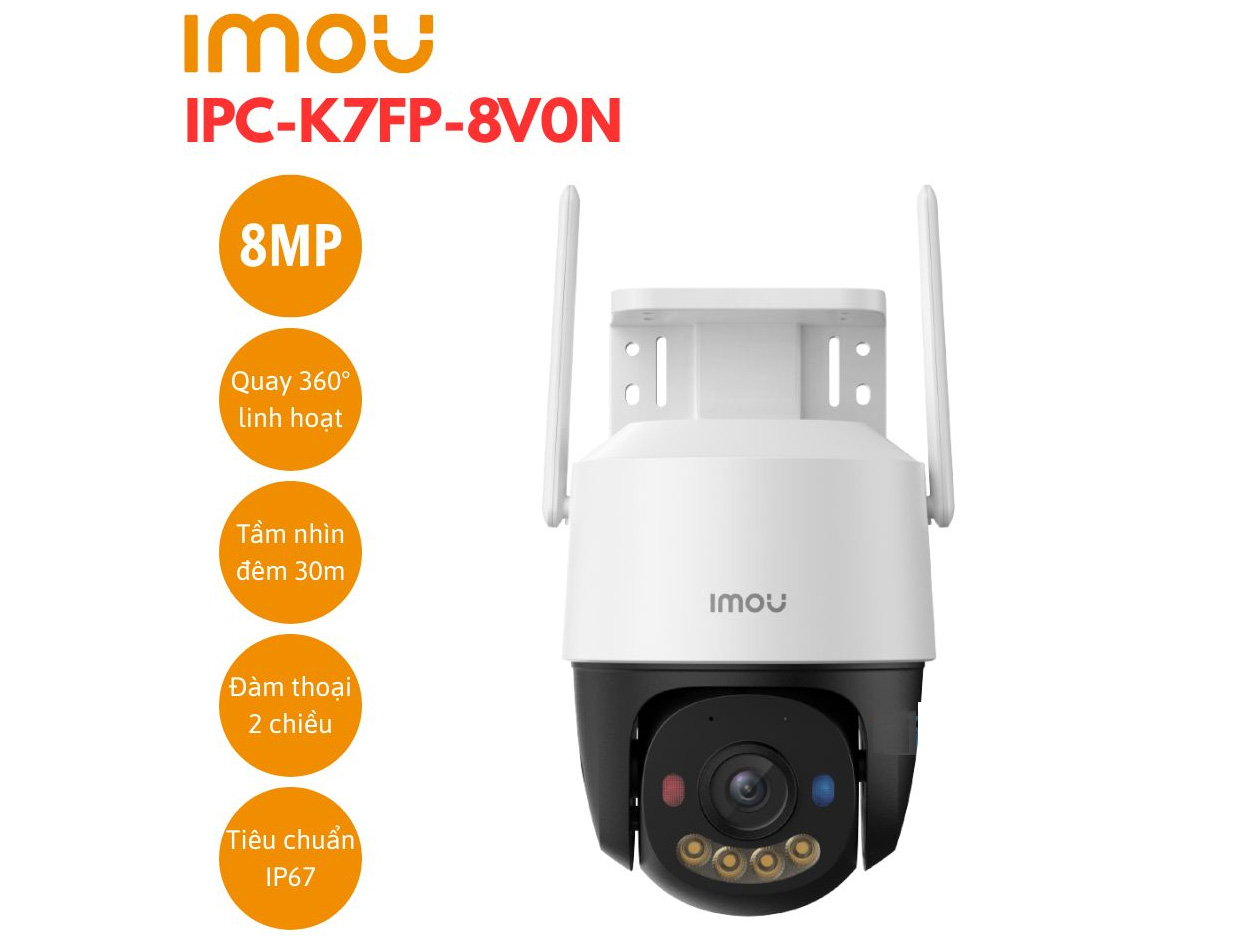 Camera Wifi PT Cruiser SC 8MP IMOU IPC-K7FP-8V0N