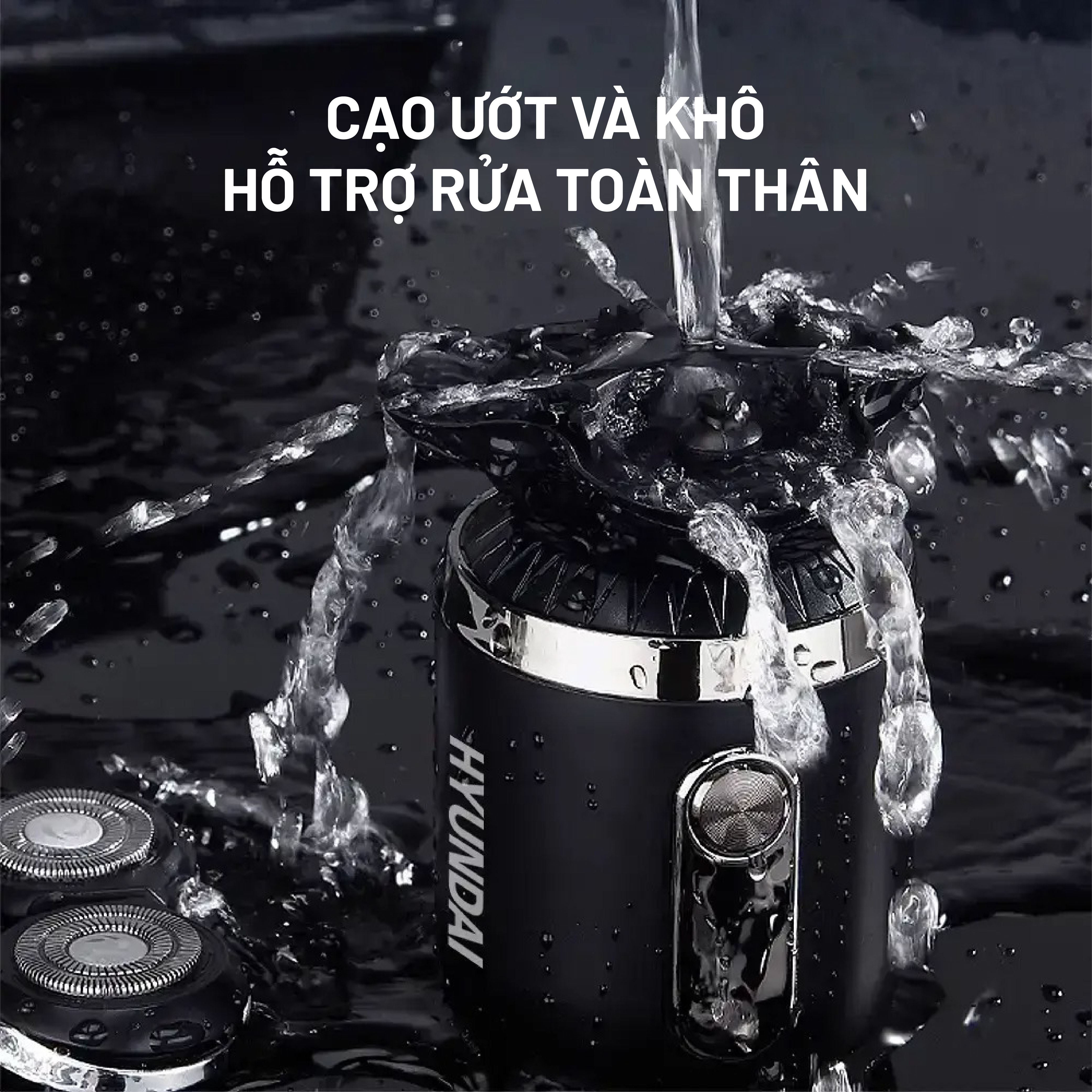 Máy cạo râu khô và ướt Hyundai