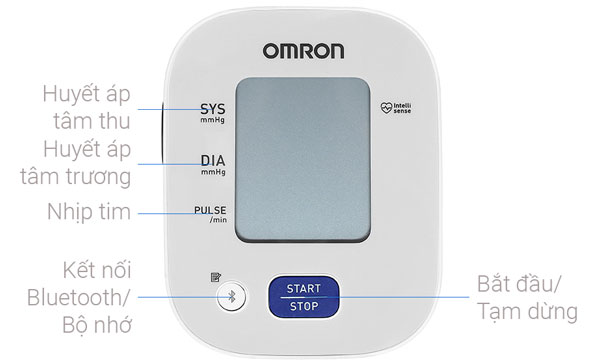 máy đo huyết áp tự động Omron HEM-7143T1 có màn hình hiển thị trực quan, chi tiết