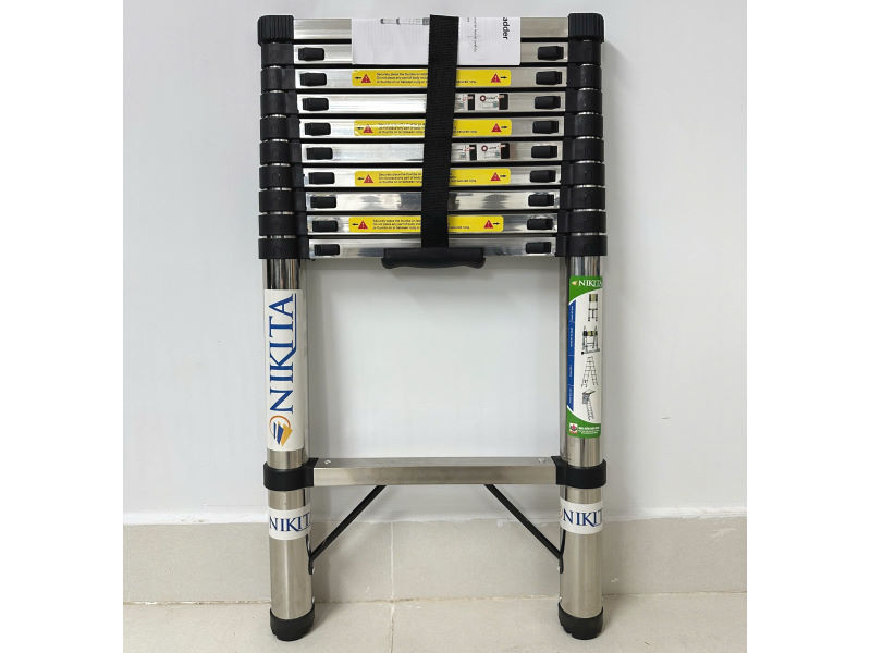 Thang inox rút đơn gấp gọn Nikita ID41