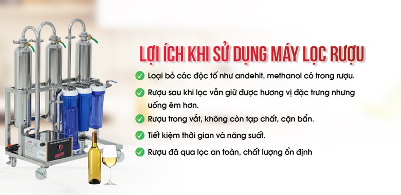 Máy lọc rượu khử độc  