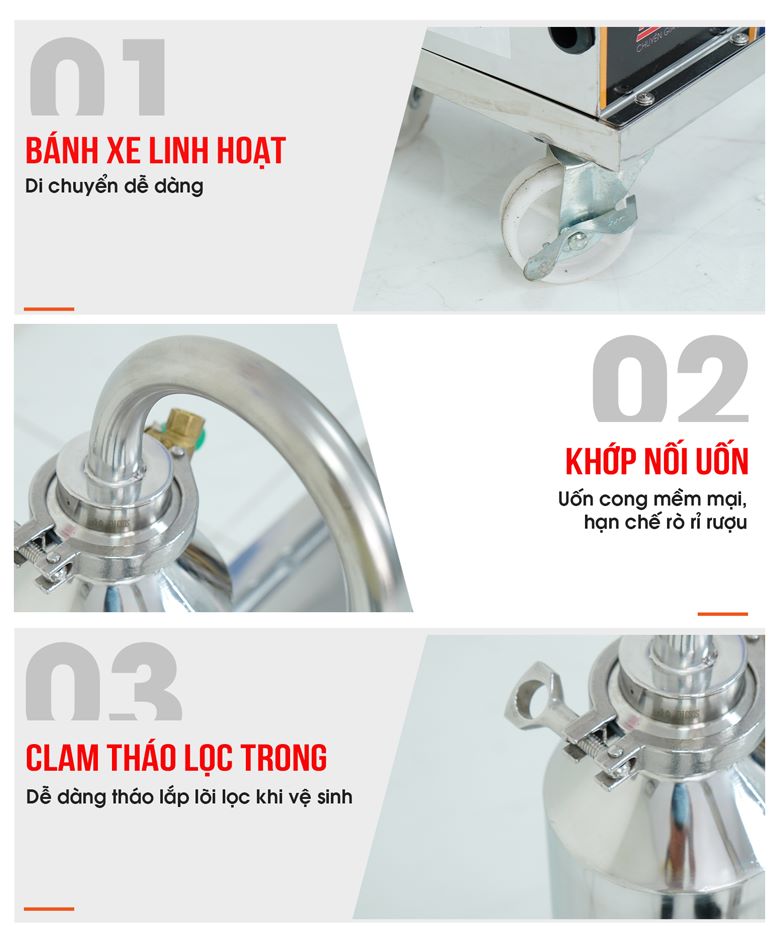 Máy lọc rượu 100 L/h