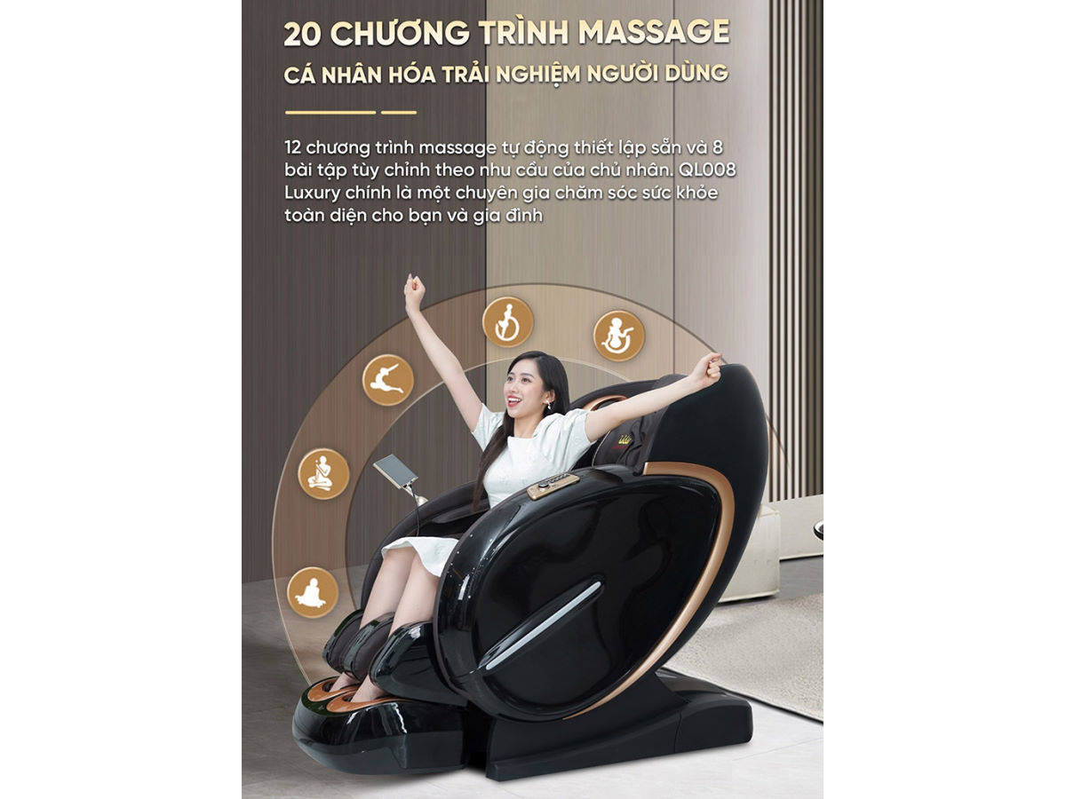 Ghế massage Queen Crown QL008 Luxury