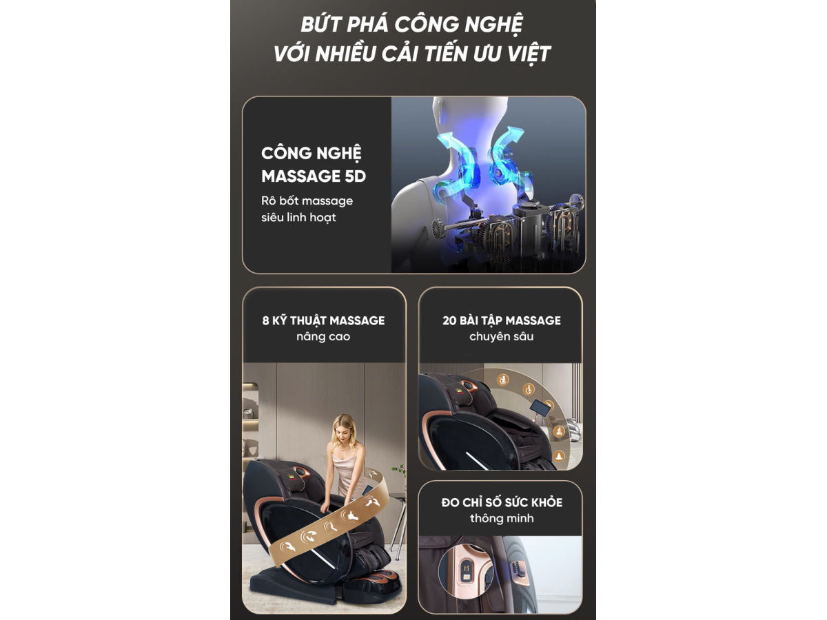 Ghế massage Queen Crown QL008 Luxury