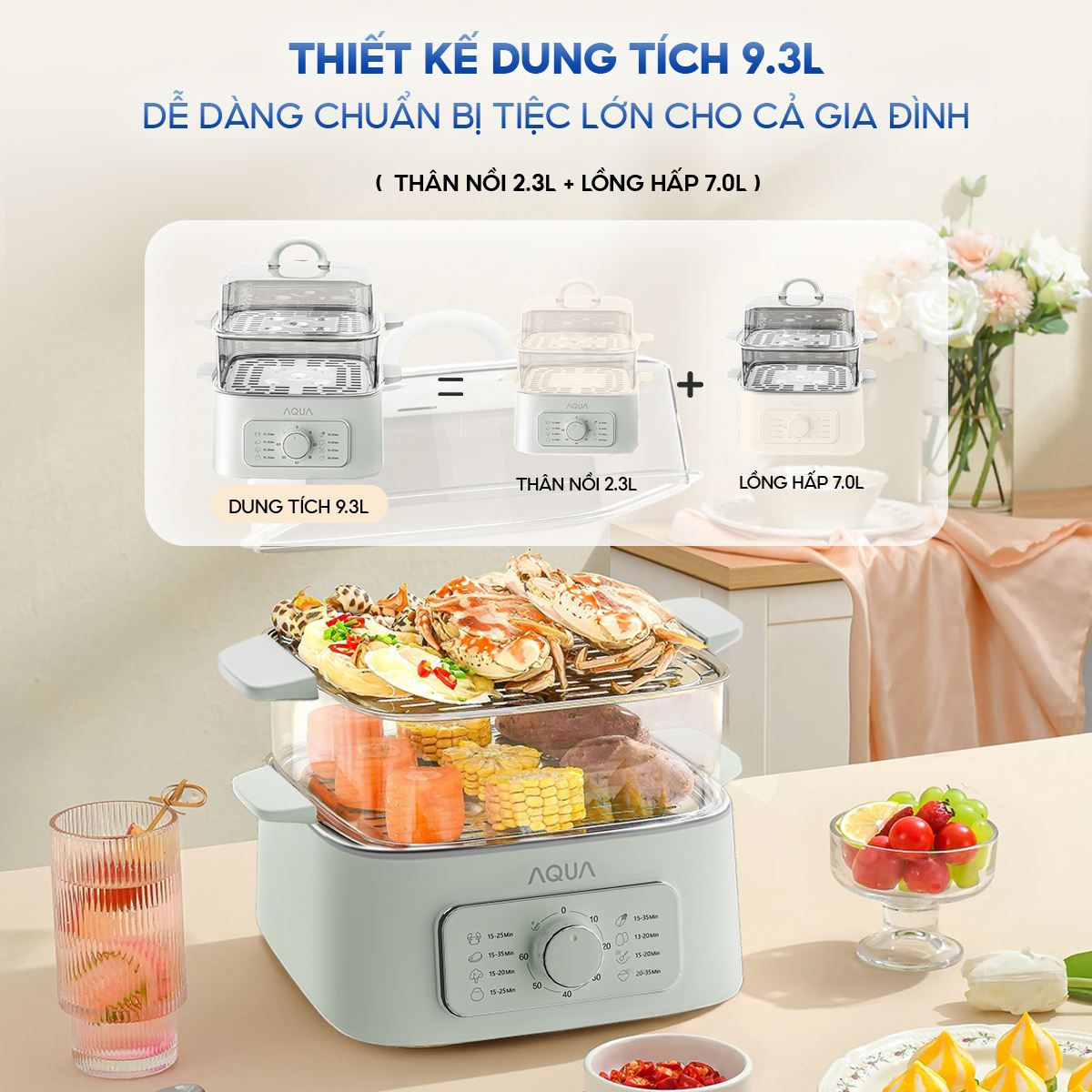 Lẩu điện AQUA ASMC-ES902(W)