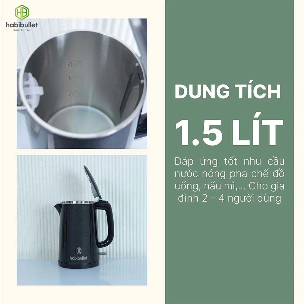Ấm đun siêu tốc cao cấp Habibullet KHB2486