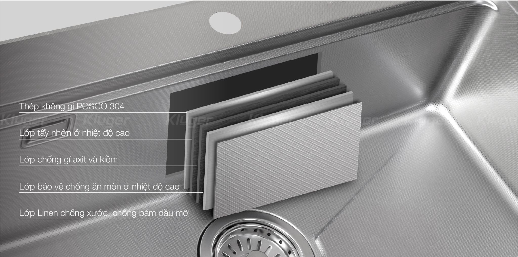 Chậu rửa Kluger KH8048FS - S80 Plus