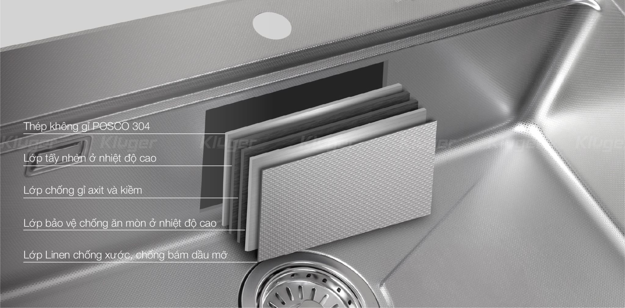Chậu rửa Kluger KT8050FB - S80