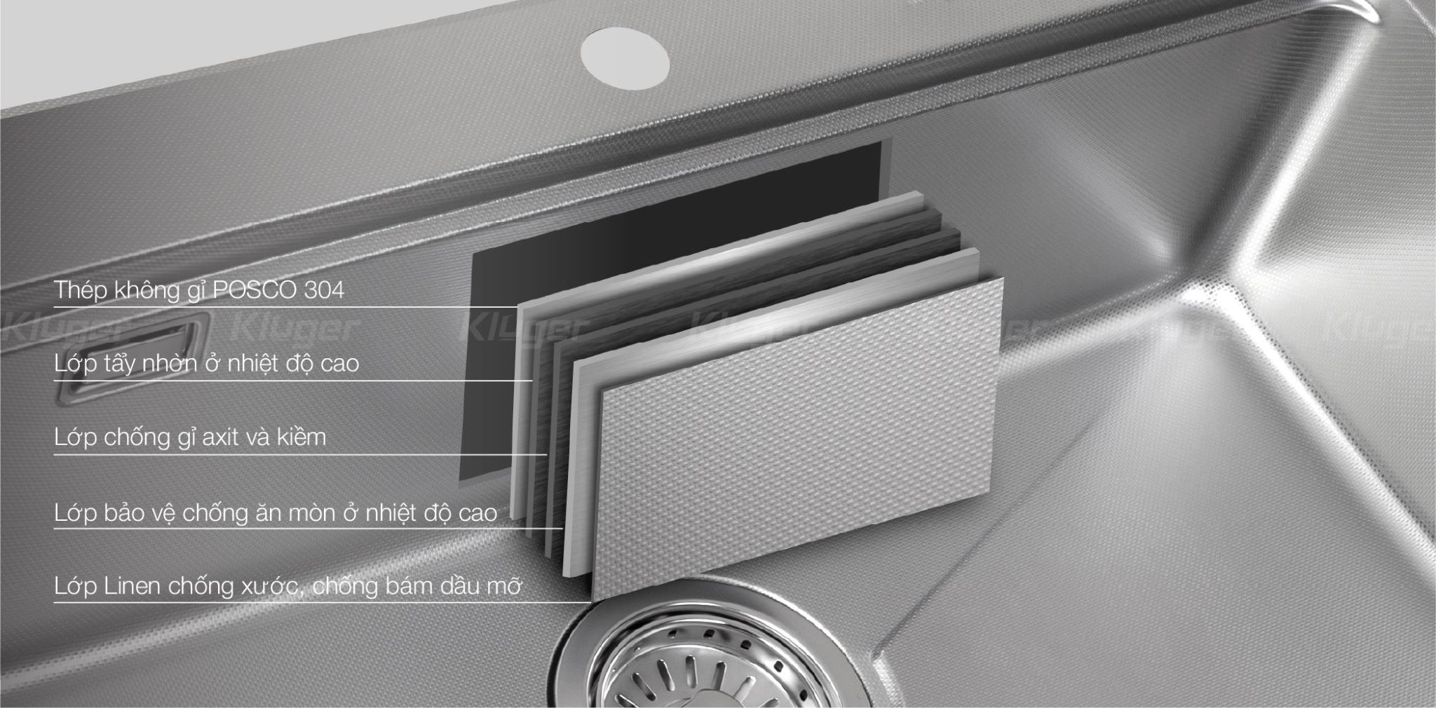 Chậu rửa Kluger KT8050FB - S80 Plus