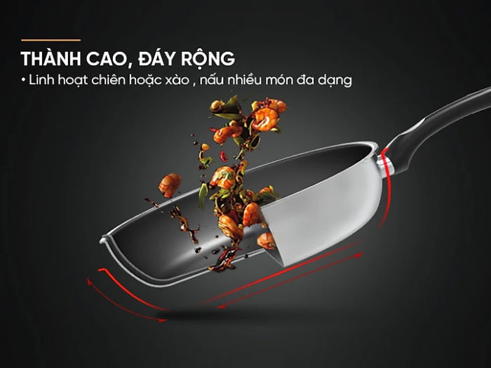 Thành chảo cao 7cm Chảo inox