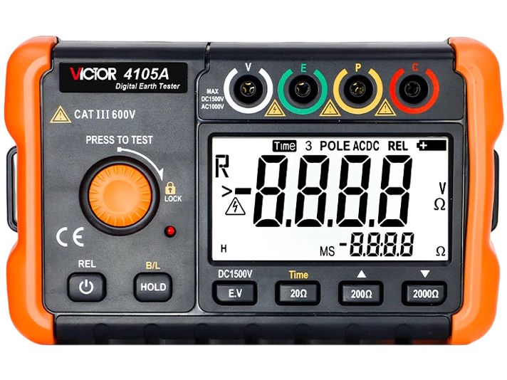 Máy đo điện trở đất Victor 4105A (2000Ω, 200VAC)
