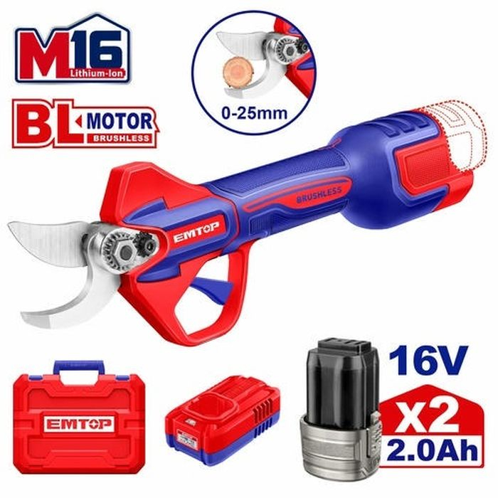 Máy cắt cành dùng pin 16.8V Emtop ELSL162582 Máy cắt cành dùng pin 16.8V Emtop ELSL162582