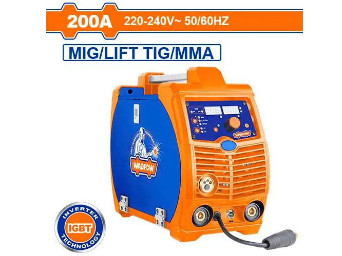 Máy hàn điện tử MAG/MIG/MMA/TIG Lift 200A Wadfow WGTMA20