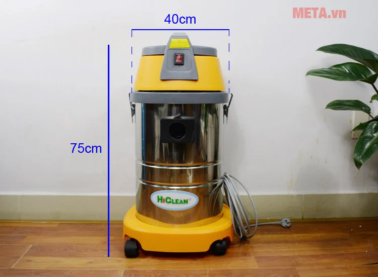 Máy hút bụi nước công nghiệp HiClean HC30 màu xám vàng