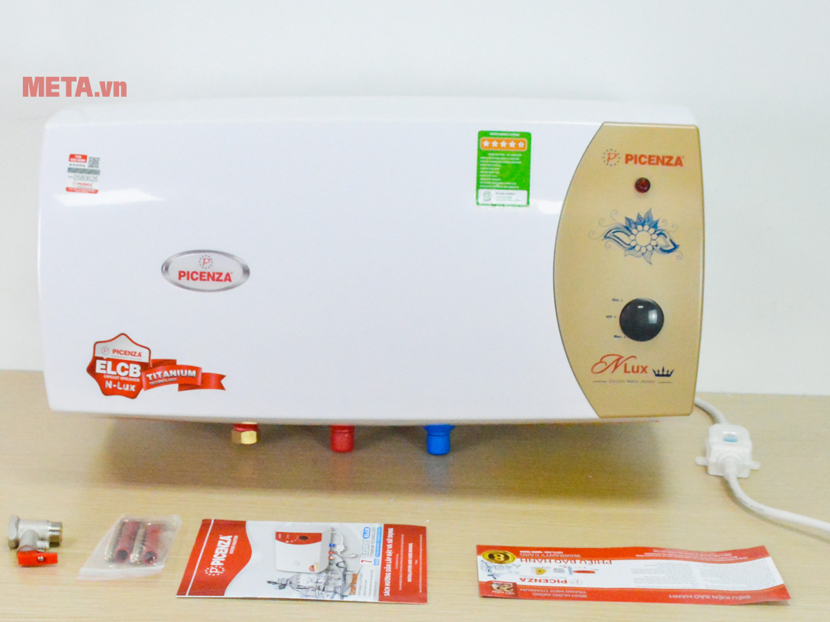 Trọn bộ Bình nóng lạnh Picenza N30LUX 30L và phụ kiện Bình nóng lạnh Picenza N30LUX 30L