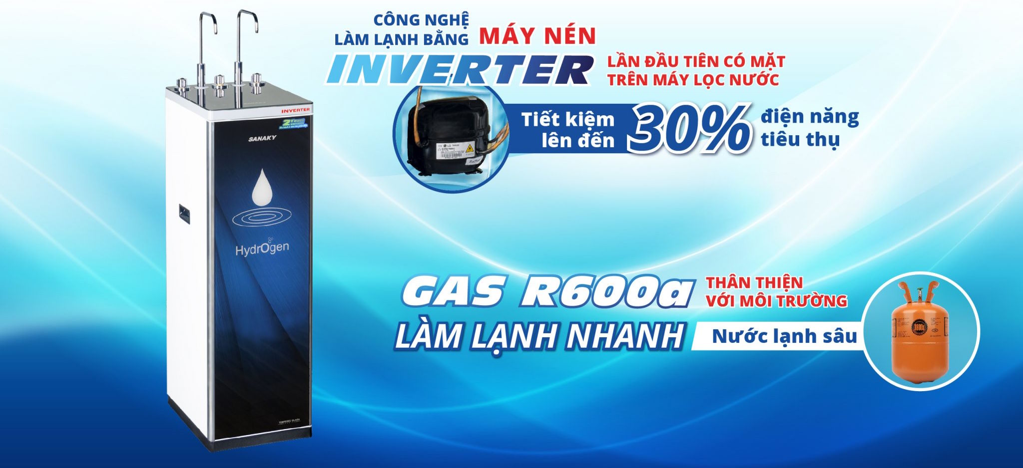 Máy lọc nước RO nóng nguội lạnh Sanaky VH-3210VD3 10 lõi