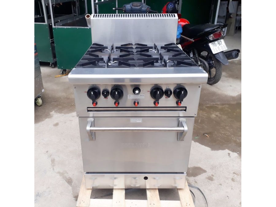 Bếp âu 4 họng có lò nướng dùng gas Berjaya DRO4-17
