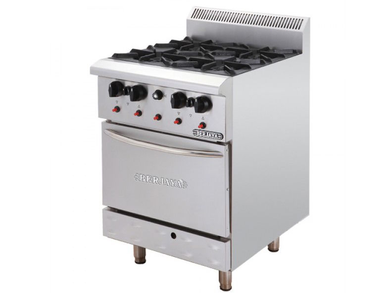 Bếp âu 4 họng có lò nướng dùng gas Berjaya DRO4-17