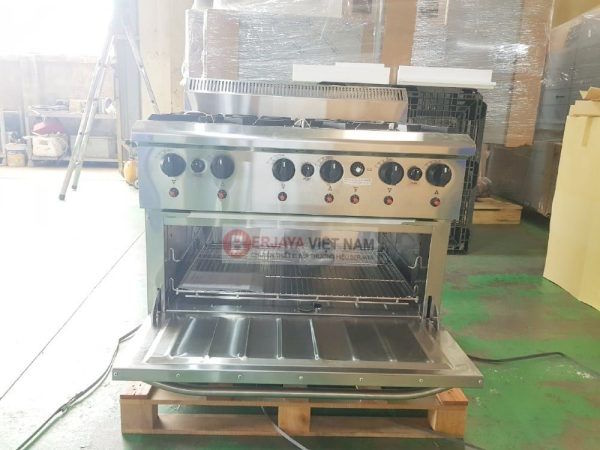 Bếp âu 6 họng có lò nướng dùng gas Berjaya DRO6-17