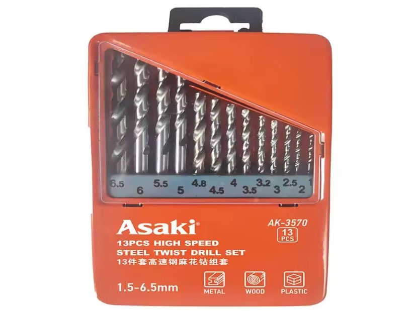 Bộ mũi khoan inox sắt Asaki AK-3570