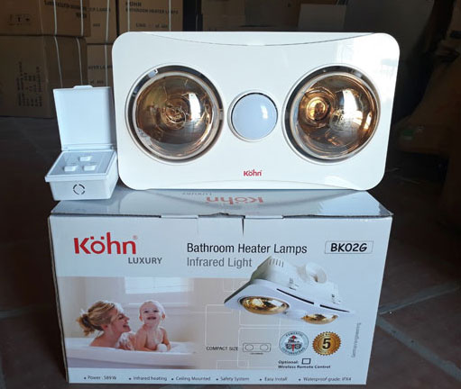 đèn sưởi nhà tắm Braun Kohn BK02G có kiểu dáng hiện đại, sang trọng đèn sưởi nhà tắm Braun Kohn BK02G có kiểu dáng hiện đại, sang trọng