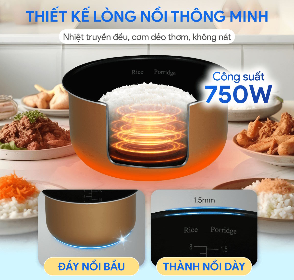 Nồi cơm điện tử BlueStone RCB-5935 1.5L