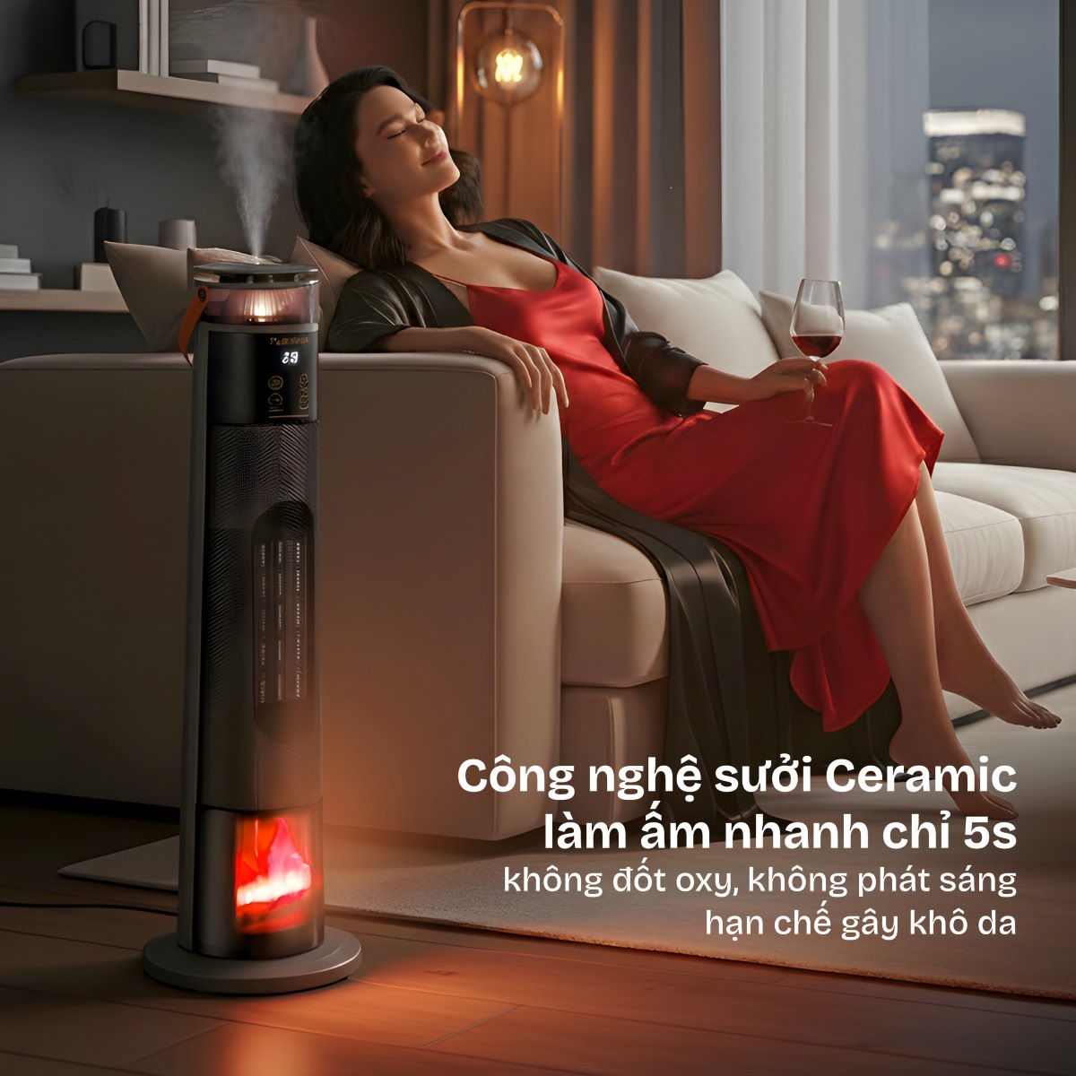 Quạt sưởi gốm Fujihome FH3303