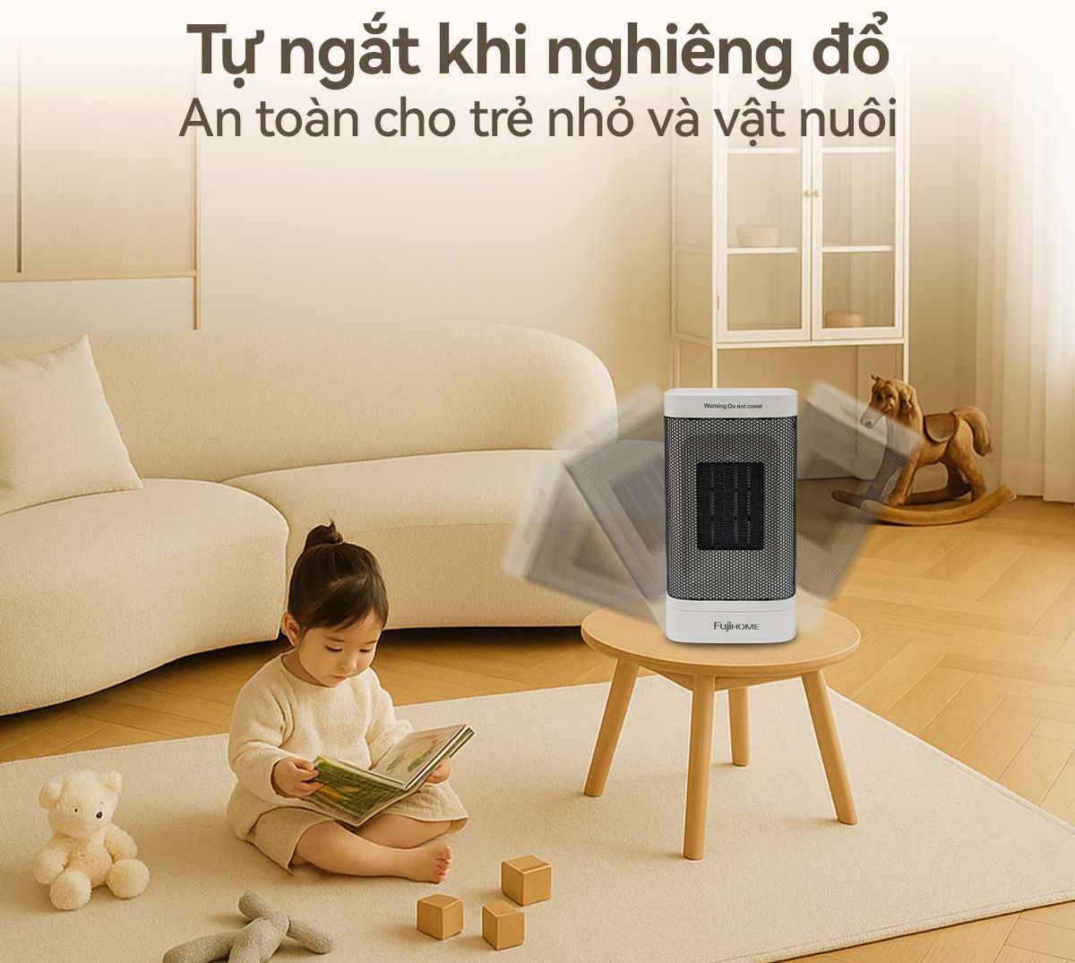 Quạt sưởi gốm mini Fujihome