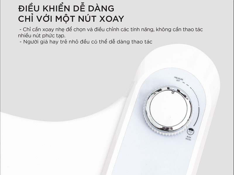 Núm điều chỉnh mức độ tia nước Núm điều chỉnh mức độ tia nước