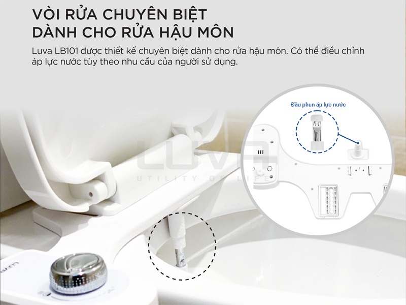 Vòi rửa chuyên biệt Vòi rửa vệ sinh thông minh Luva Bidet LB101