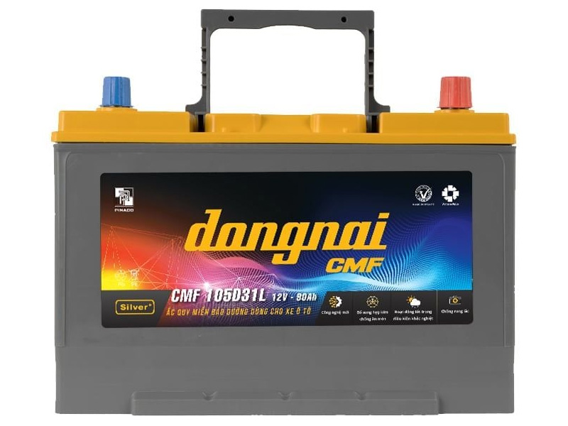 Ắc quy Đồng Nai N90 (12V - 90Ah) dùng cho ô tô Ắc quy Đồng Nai N90