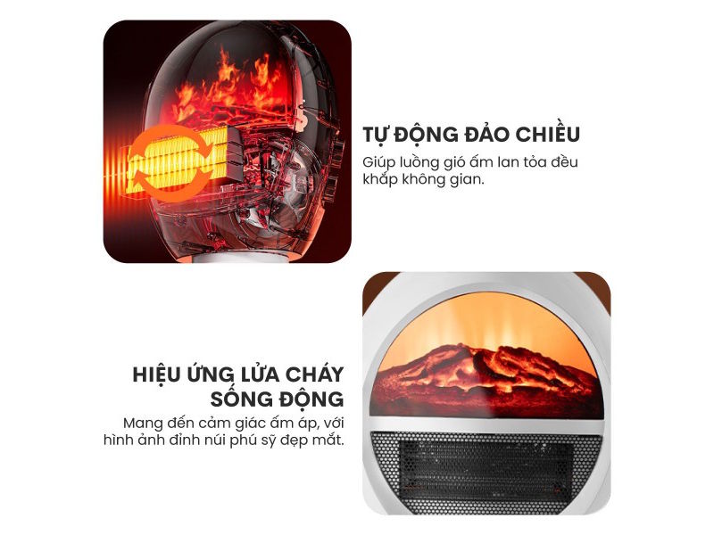 Quạt sưởi 2 chiều