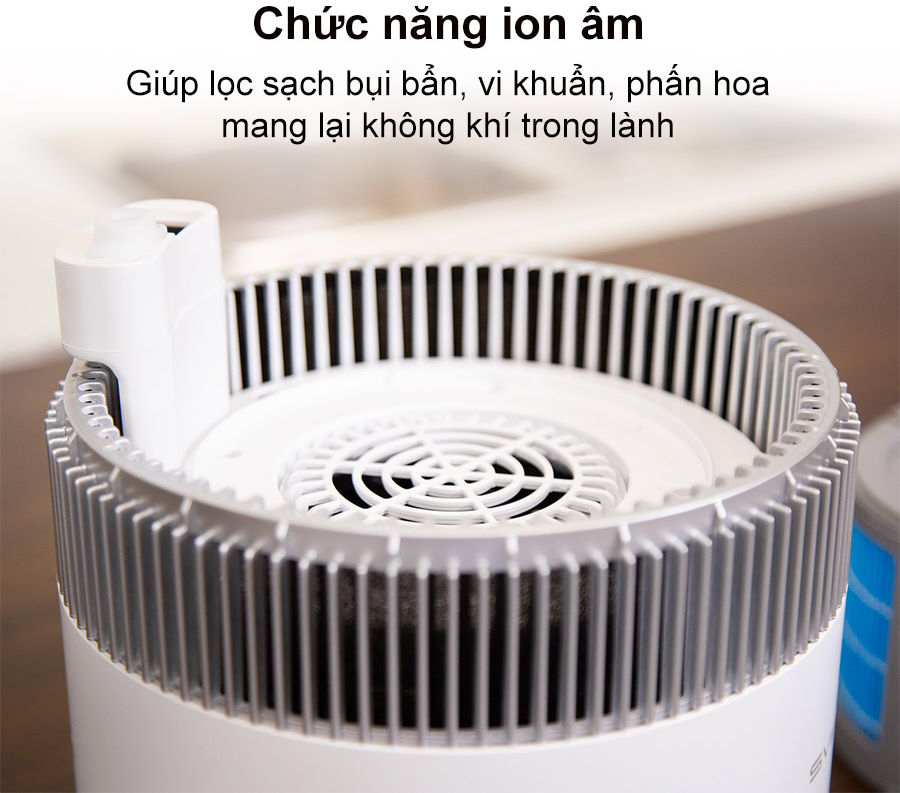 Chức năng ion âm – Thanh lọc không khí, bảo vệ sức khỏe Máy tạo ẩm Lumias LEH-06W