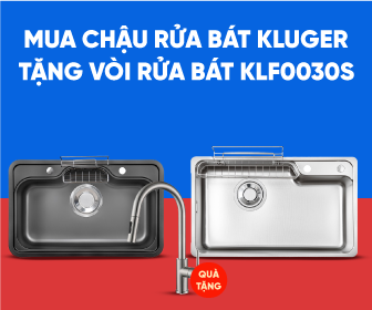 Tặng vòi rửa bát KLF0030S khi mua chậu rửa bát Kluger Tặng vòi rửa bát KLF0030S khi mua chậu rửa bát Kluger