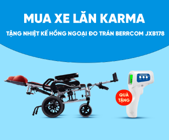 Tặng nhiệt kế hồng ngoại đo trán Berrcom JXB178 khi mua xe lăn Karma Tặng nhiệt kế hồng ngoại đo trán Berrcom JXB178 khi mua xe lăn Karma