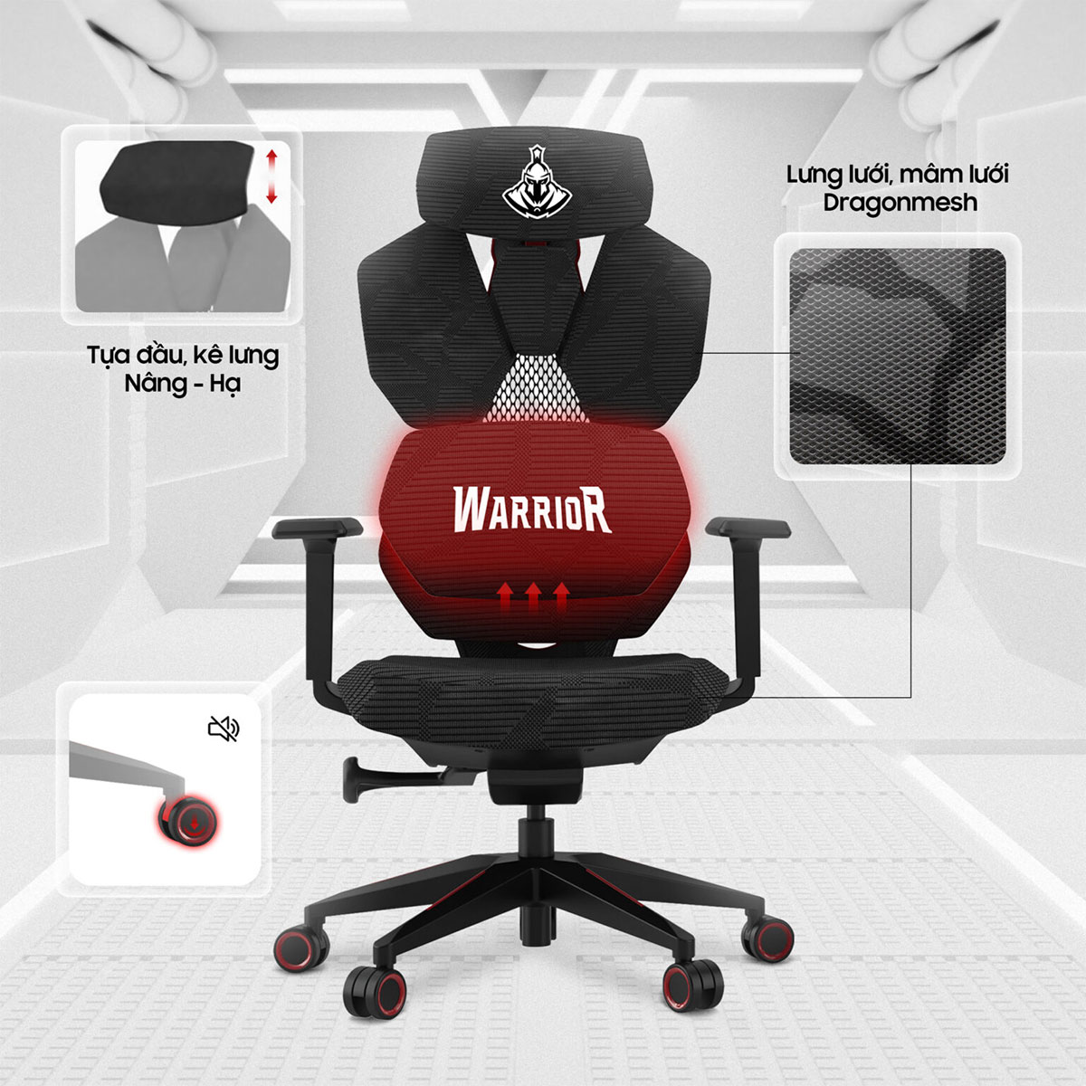 Ghế công thái học gaming Warrior Chair Arminius-WEC 810 (JNS-W201) Ghế công thái học gaming Warrior Chair Arminius-WEC 810 (JNS-W201)