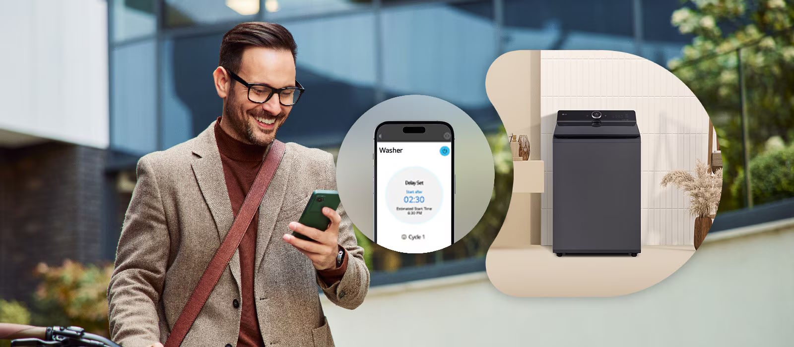 Kết nối Wi-Fi LG ThinQ – Điều khiển thông minh mọi lúc, mọi nơi Máy giặt LG Inverter 14 kg T2314DX5G