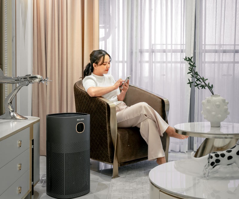 Thiết kế hiện đại, sang trọng và dễ sử dụng Máy lọc không khí Malloca MAP-08B