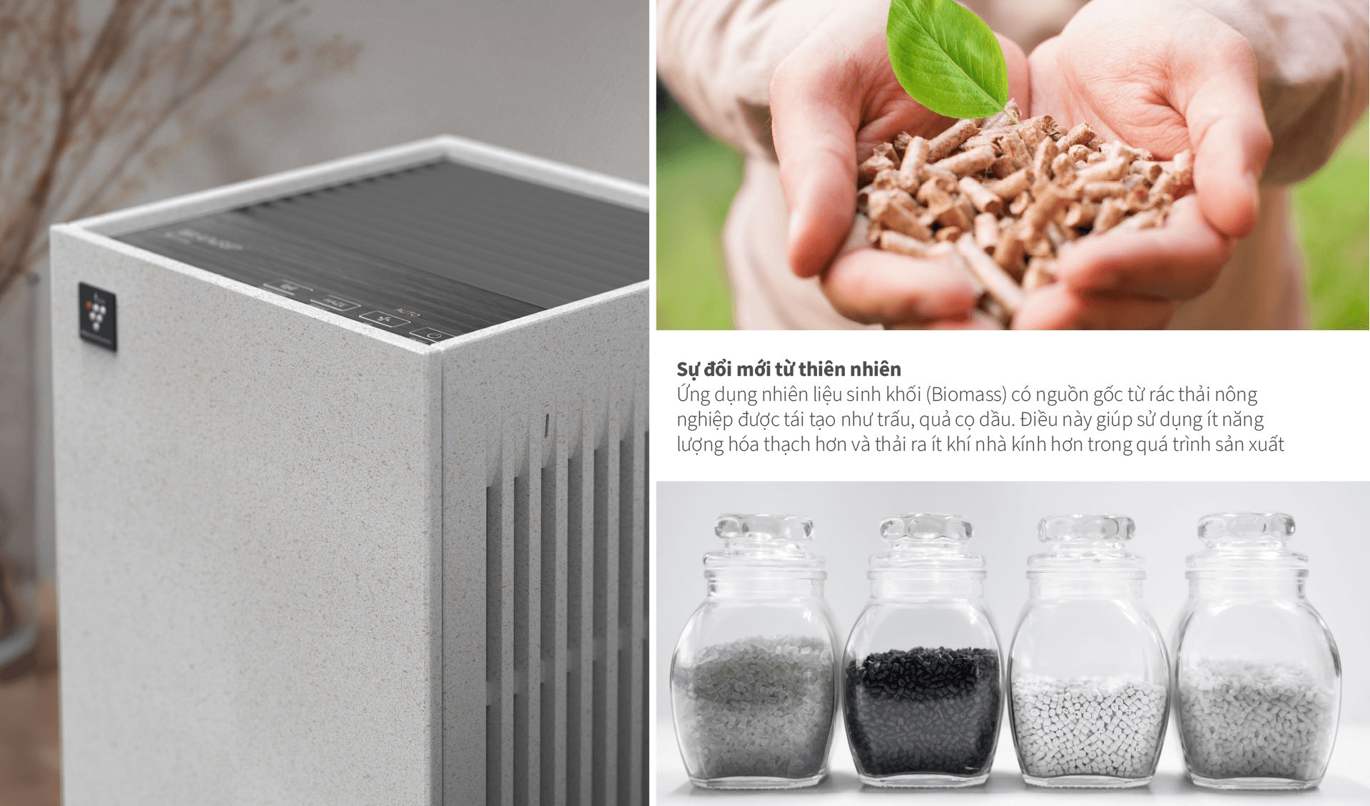 Thiết kế tinh gọn – Nâng tầm phong cách sống Máy lọc không khí Sharp FP-S42V-L 23W