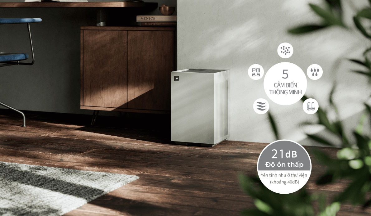 5 cảm biến thông minh – Tự động phát hiện và làm sạch Sharp FP-S42V-L 23W