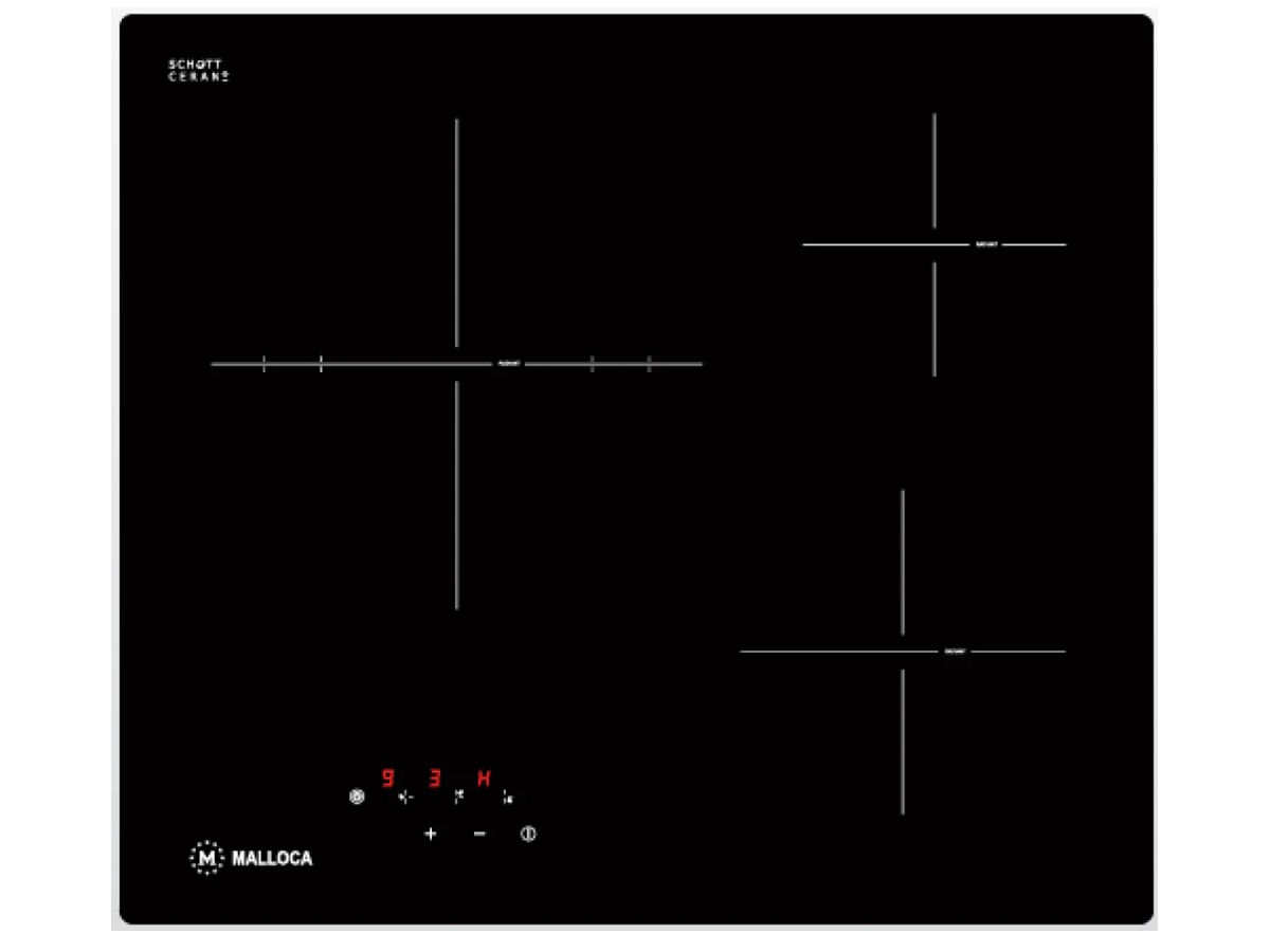 Bếp điện hồng ngoại 3 vùng nấu Malloca MR 593 Bếp điện hồng ngoại 3 vùng nấu Malloca MR 593