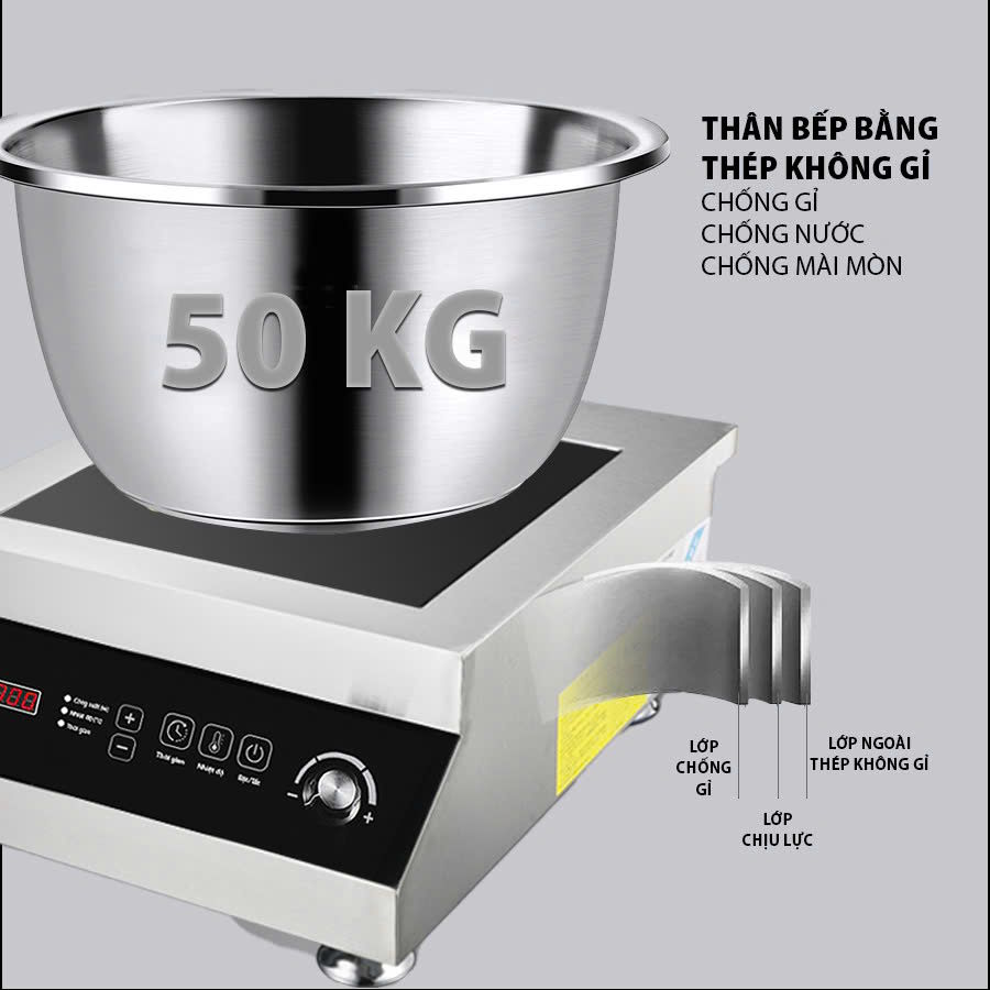 Chất liệu cao cấp – Bền bỉ theo thời gian Bếp từ đơn Sowun SW 1235