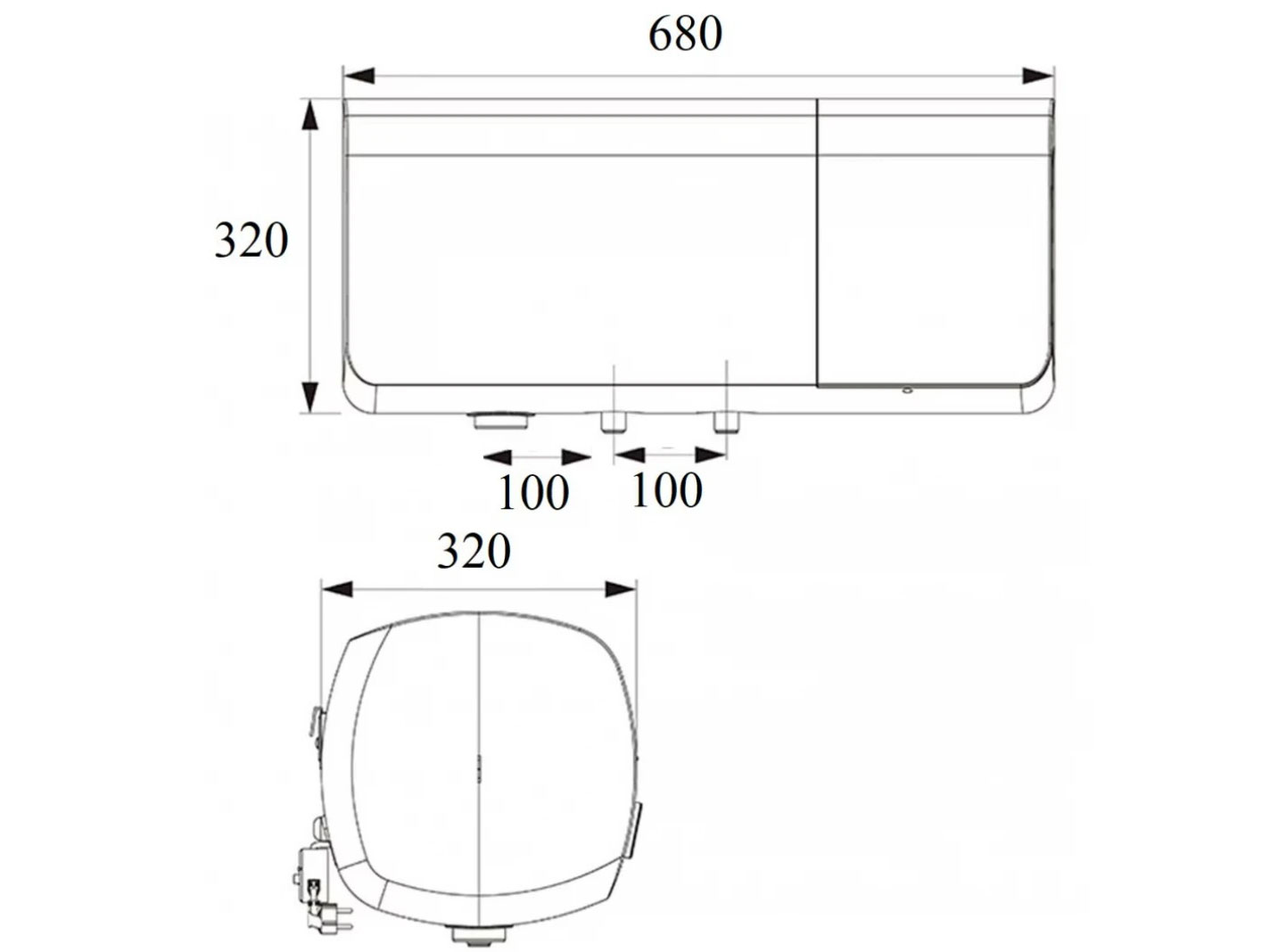 Kích thước của Vitowell Comfort Classic C2S30 Vitowell Comfort Classic C2S30