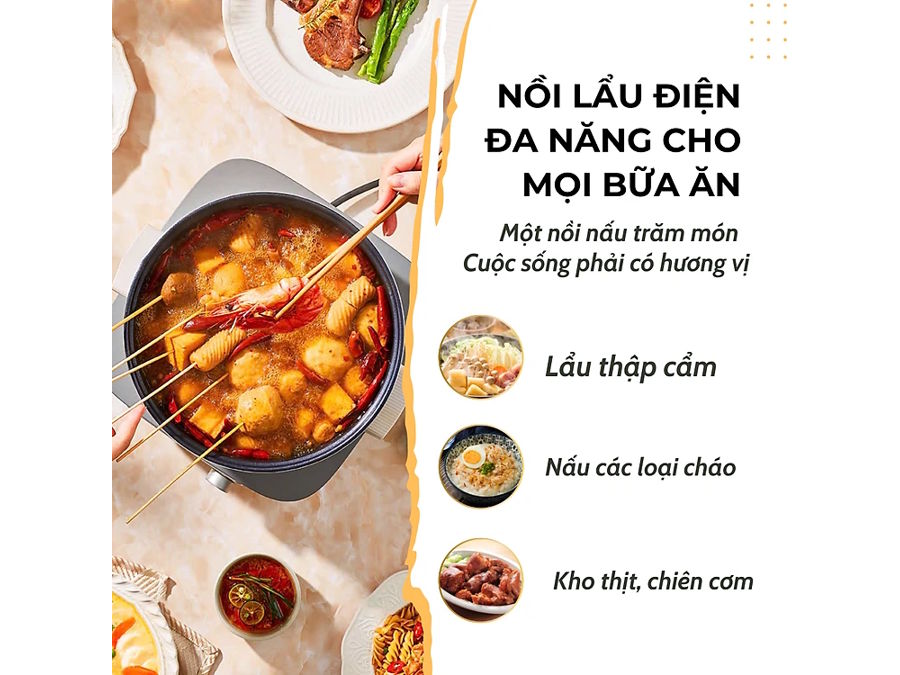 Nồi lẩu điện Sowun SW6023 Nồi lẩu điện Sowun SW6023